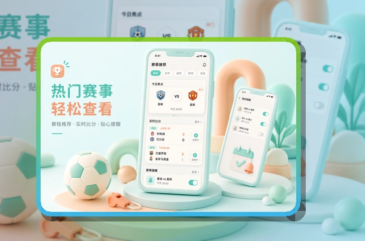下载指引 · App观赛入口 · 热门比赛更快进入界面展示